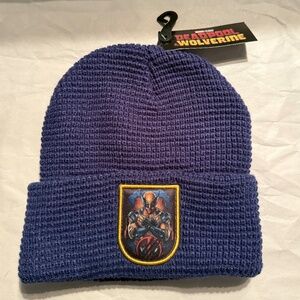 Marvel Wolverine/Deadpool Blue Beanie
